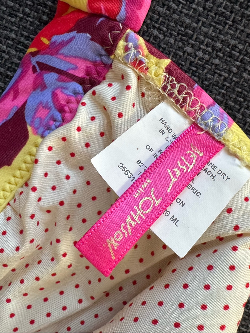 Y2K Vintage Betsey Johnson iconic Chez Rose boyshort bikini - Picture 9 of 9